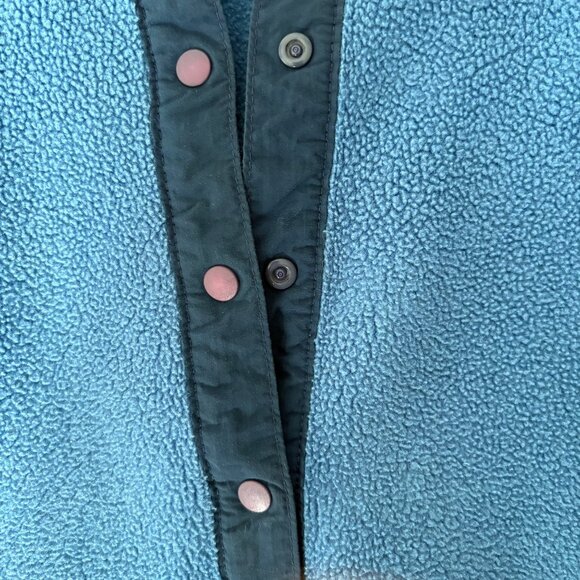 Vintage L.L.Bean Women’s M Blue Polartec Snap Fleece Pullover - Picture 6 of 10